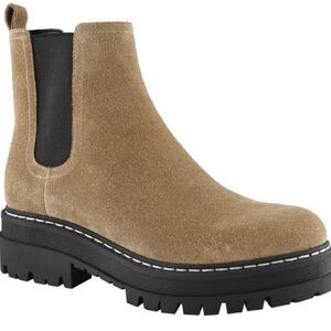 Marc Fisher Brown Suede Padmia Chelsea Boots